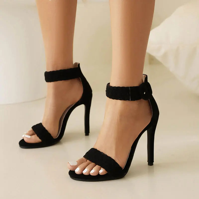 Bella | Braided Strap Stiletto Sandals