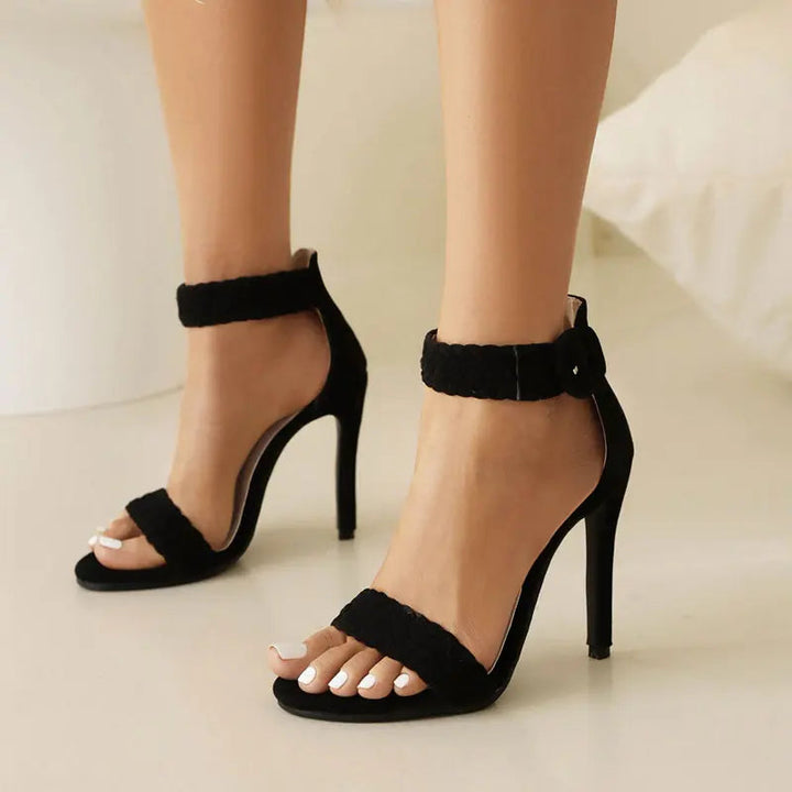 Bella | Braided Strap Stiletto Sandals