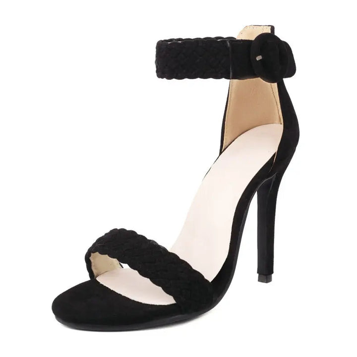 Bella | Braided Strap Stiletto Sandals