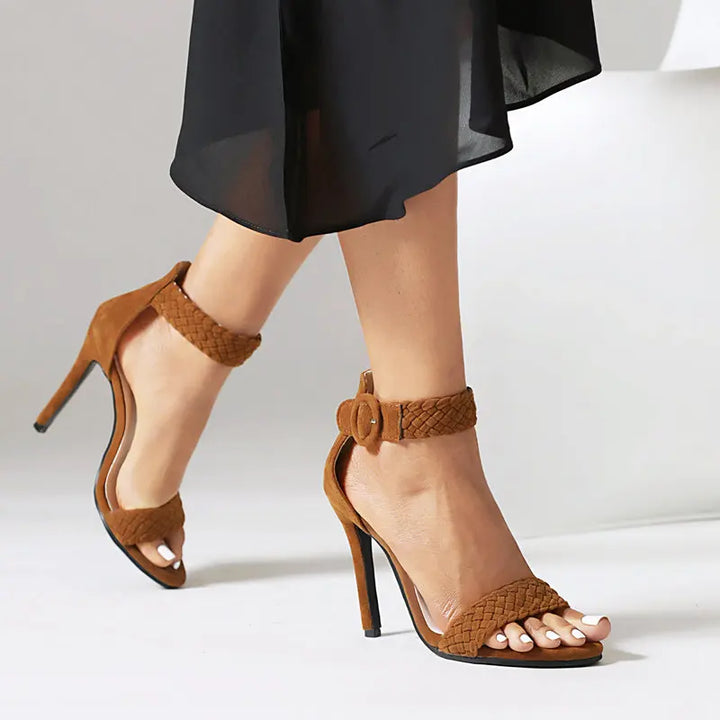Bella | Braided Strap Stiletto Sandals