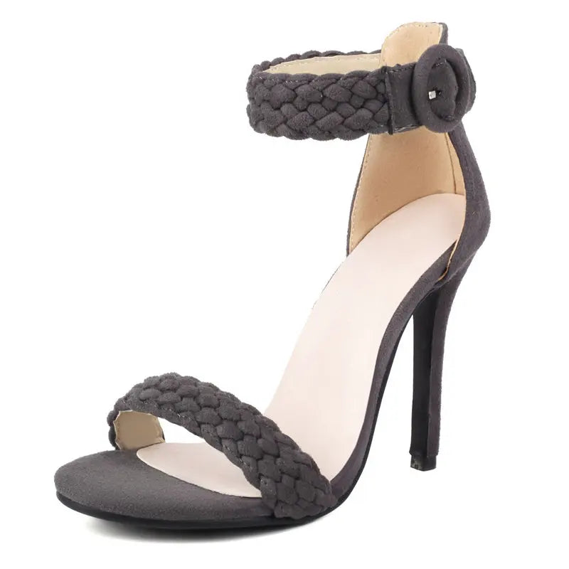 Bella | Braided Strap Stiletto Sandals