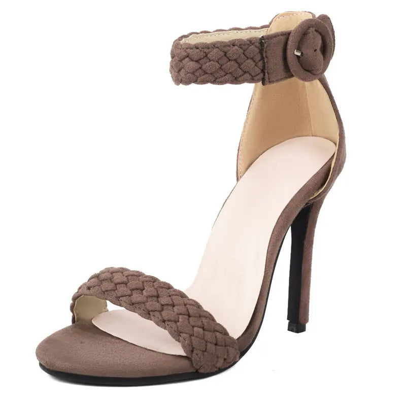 Bella | Braided Strap Stiletto Sandals