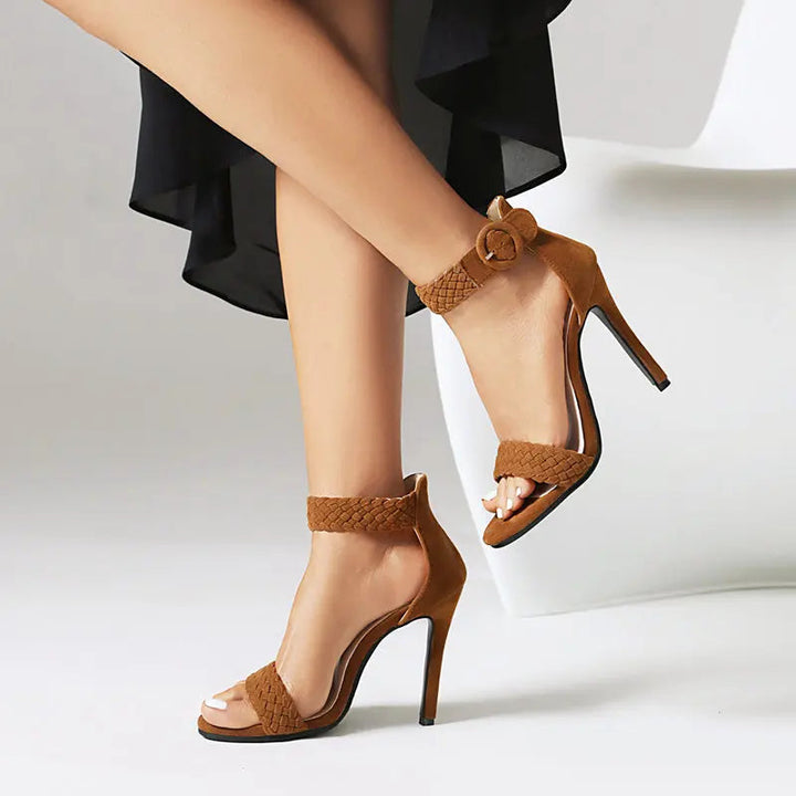 Bella | Braided Strap Stiletto Sandals