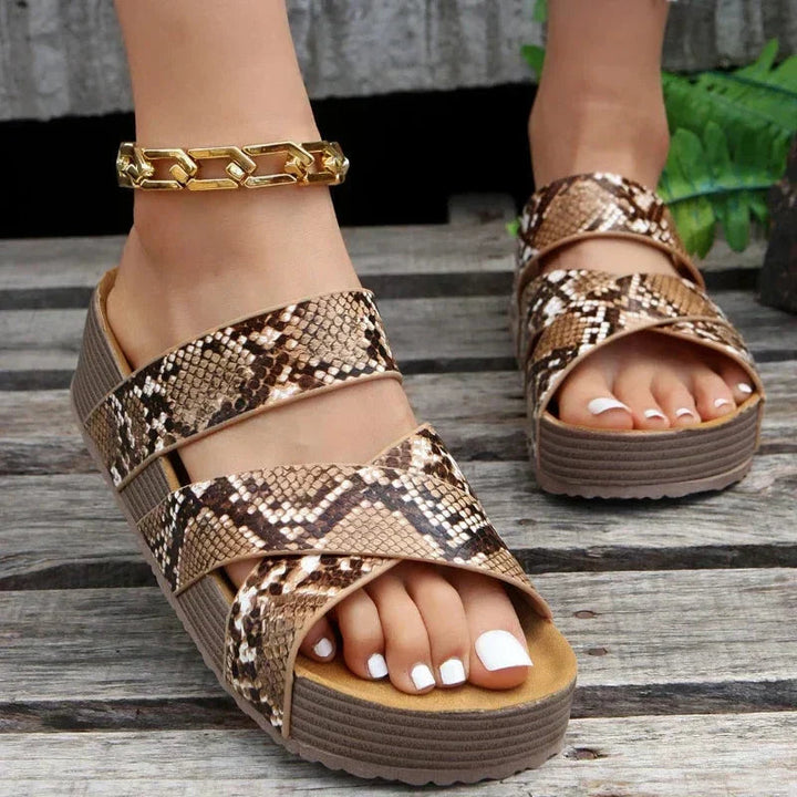 Bernadine | Platform Sandals with Braided Strap