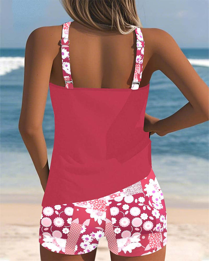 Bernice | Two Piece Tankini Set with Swim Shorts