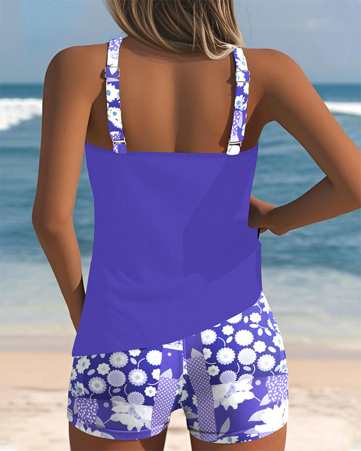 Bernice | Two Piece Tankini Set with Swim Shorts