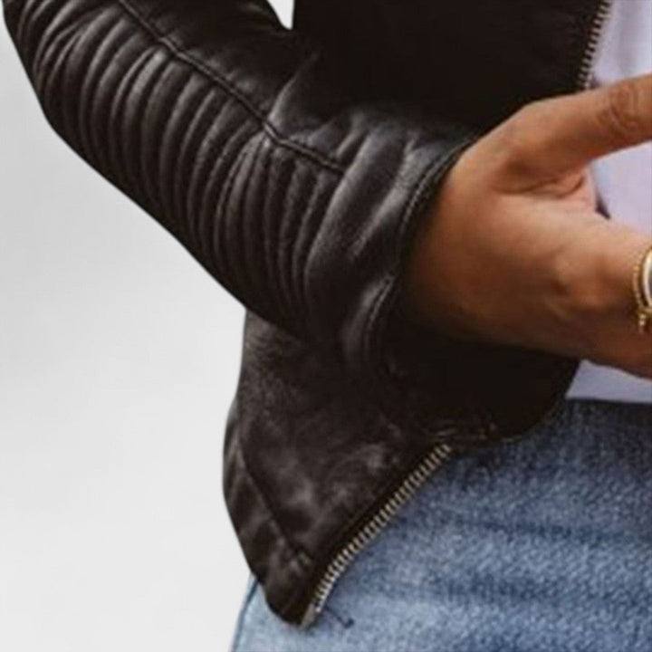 Bethany | Classic Moto Jacket with Zip Detail