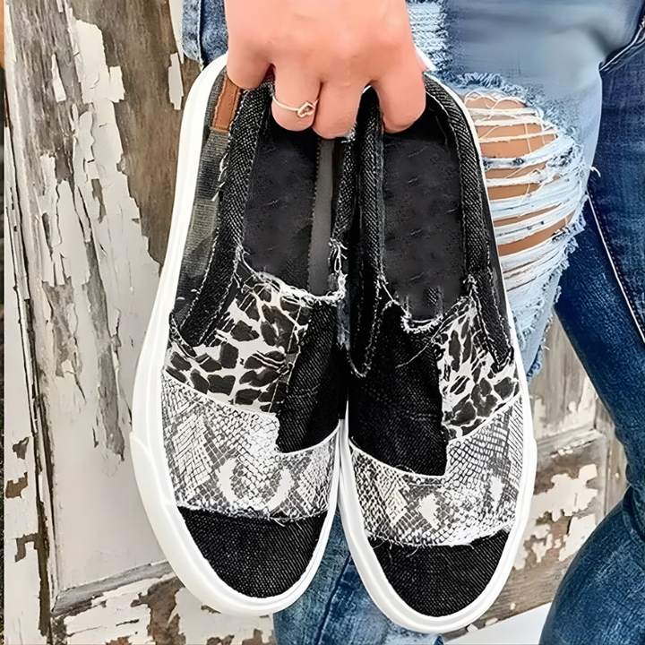 Maya | Slip On Platform Sneakers with Printed Detail