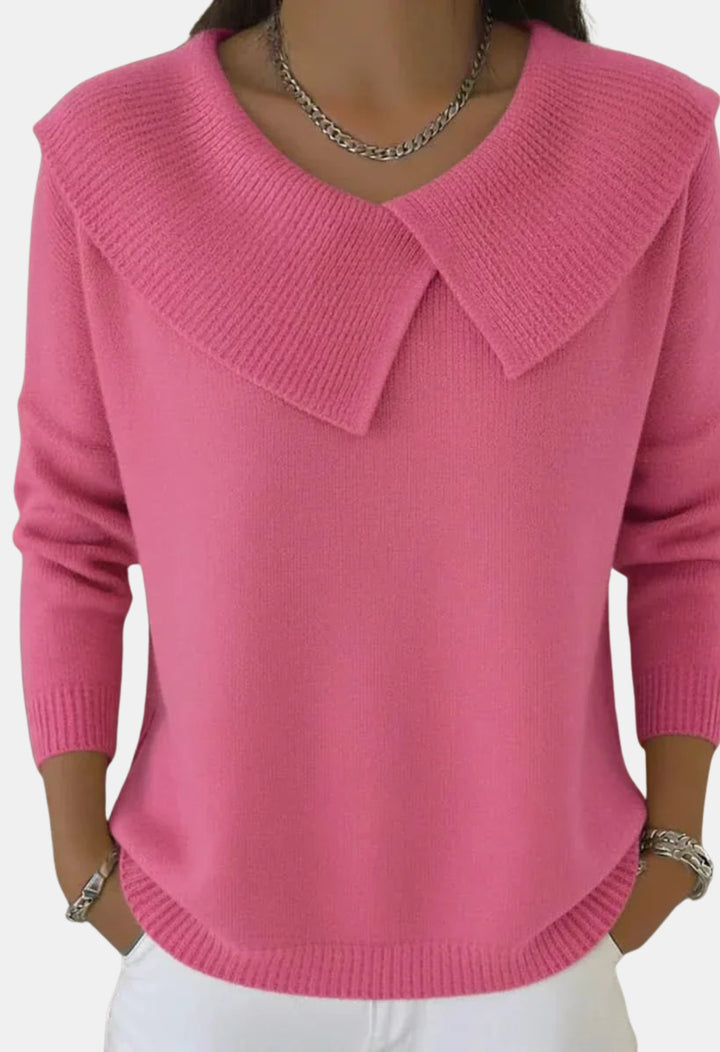 Blair | Knit Sweater with Oversized Collar