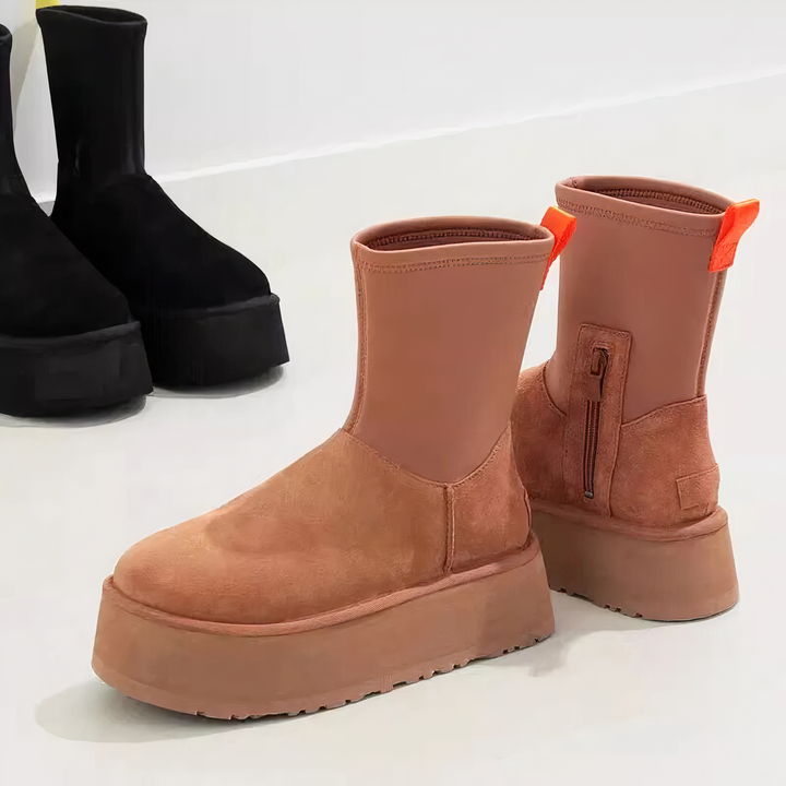 Blythe | Platform Ankle Boots with Side Zip
