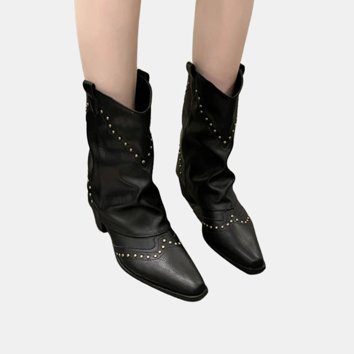 Bonita | Studded Western Ankle Boots