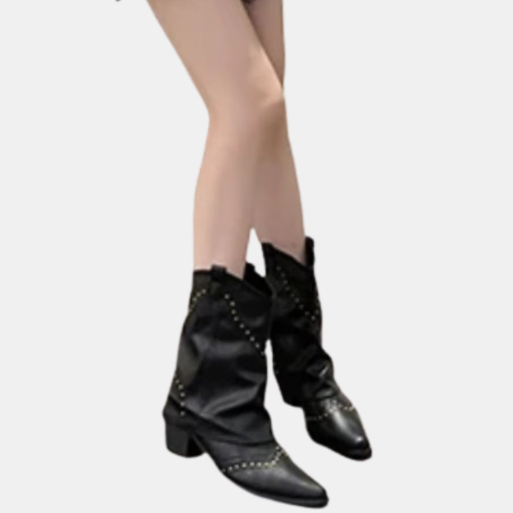 Bonita | Studded Western Ankle Boots