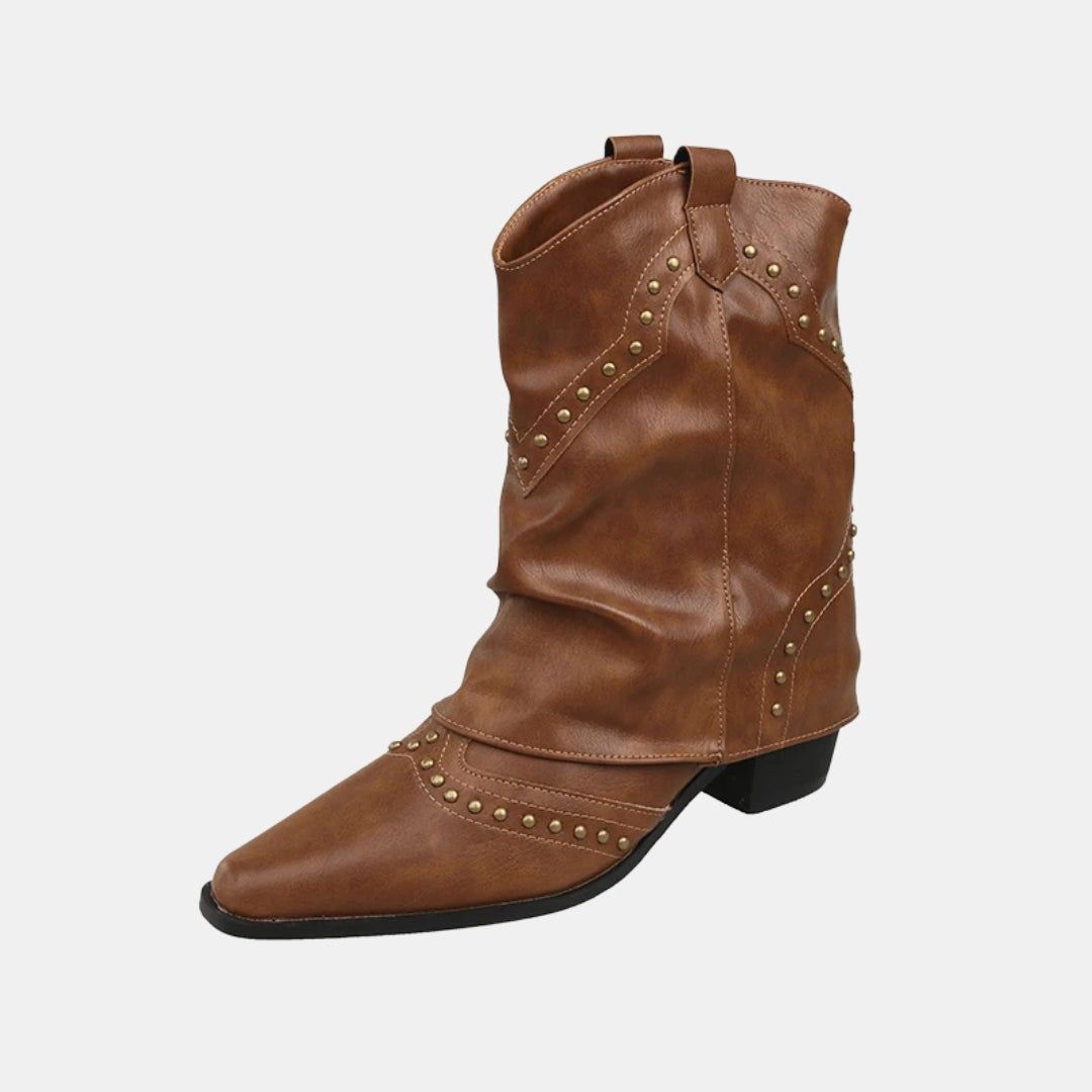 Bonita | Studded Western Ankle Boots