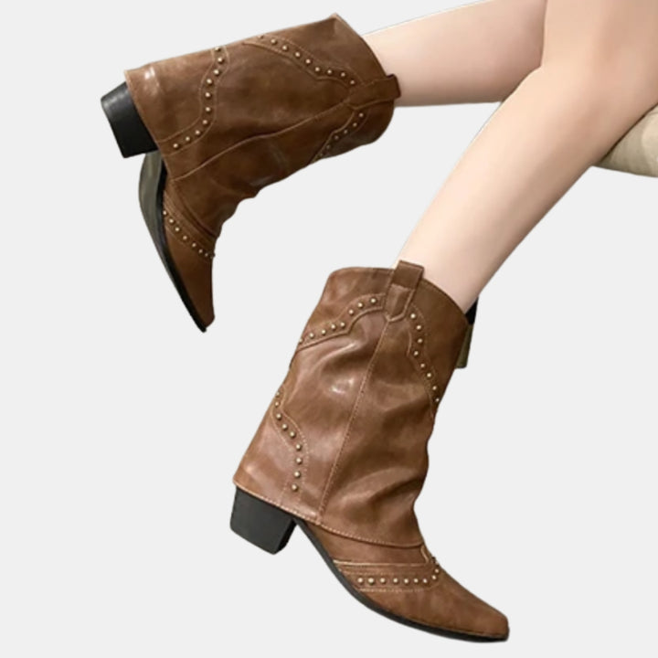 Bonita | Studded Western Ankle Boots