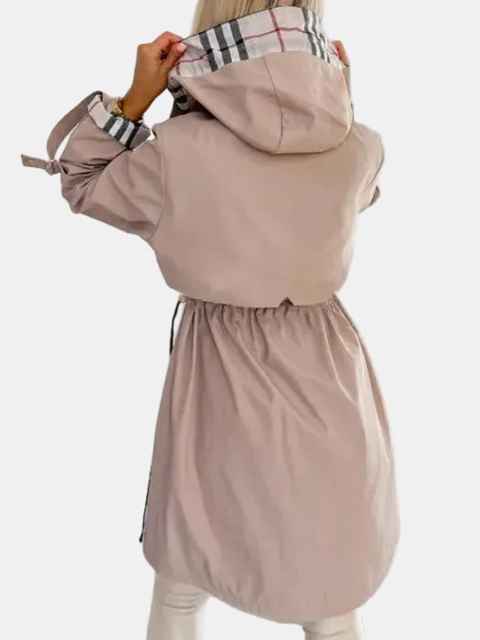 Braelyn | Hooded Trench Coat with Zip Front