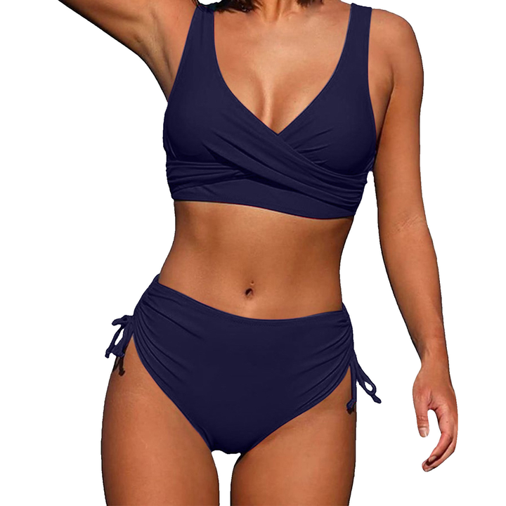 Brandy | High Waisted Bikini Set with Wrap Top