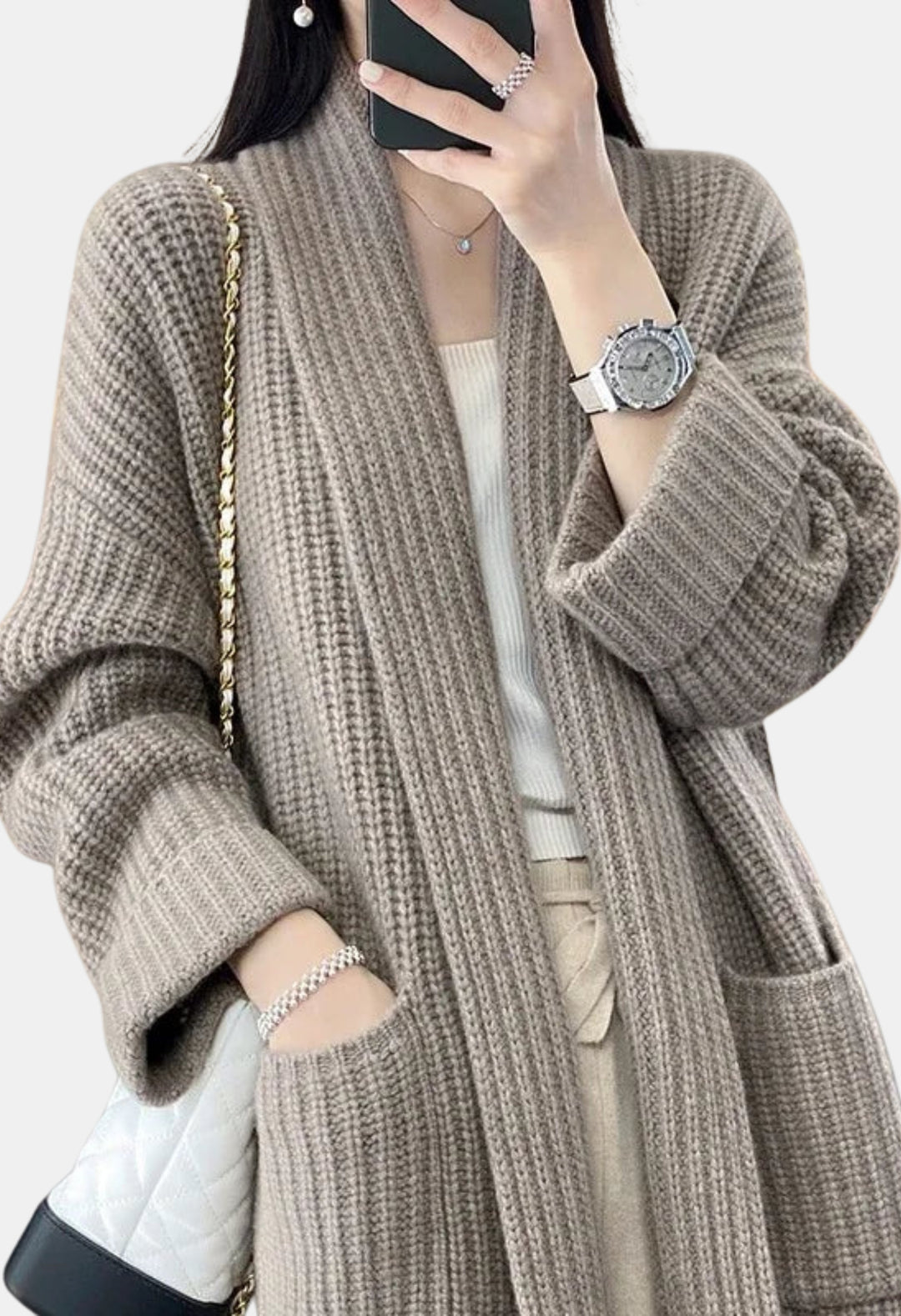 Braylee | Chunky Knit Open Front Cardigan
