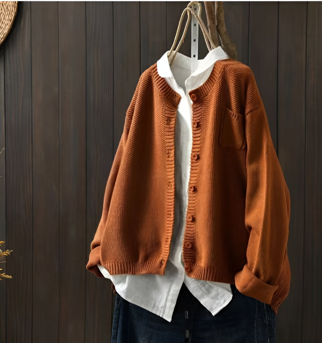 Brenora | Oversized Knit Cardigan with Buttons