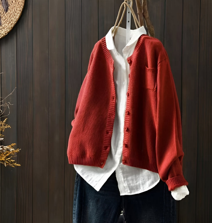 Brenora | Oversized Knit Cardigan with Buttons