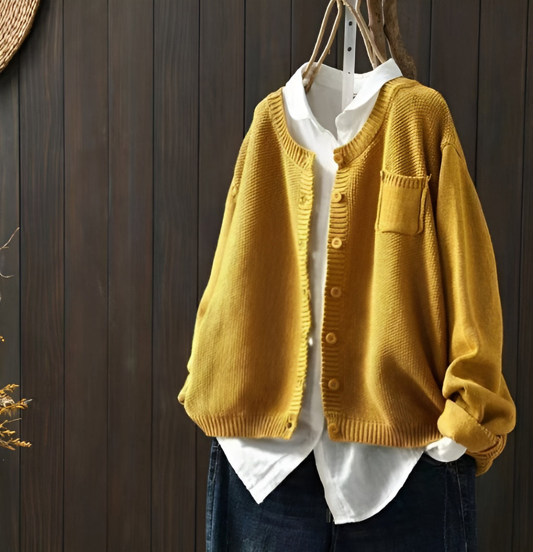 Brenora | Oversized Knit Cardigan with Buttons