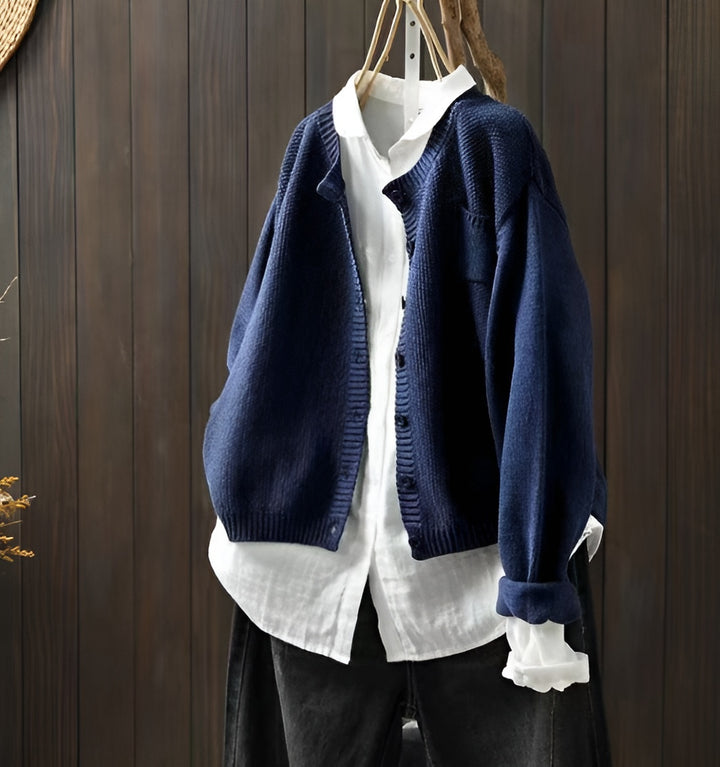 Brenora | Oversized Knit Cardigan with Buttons