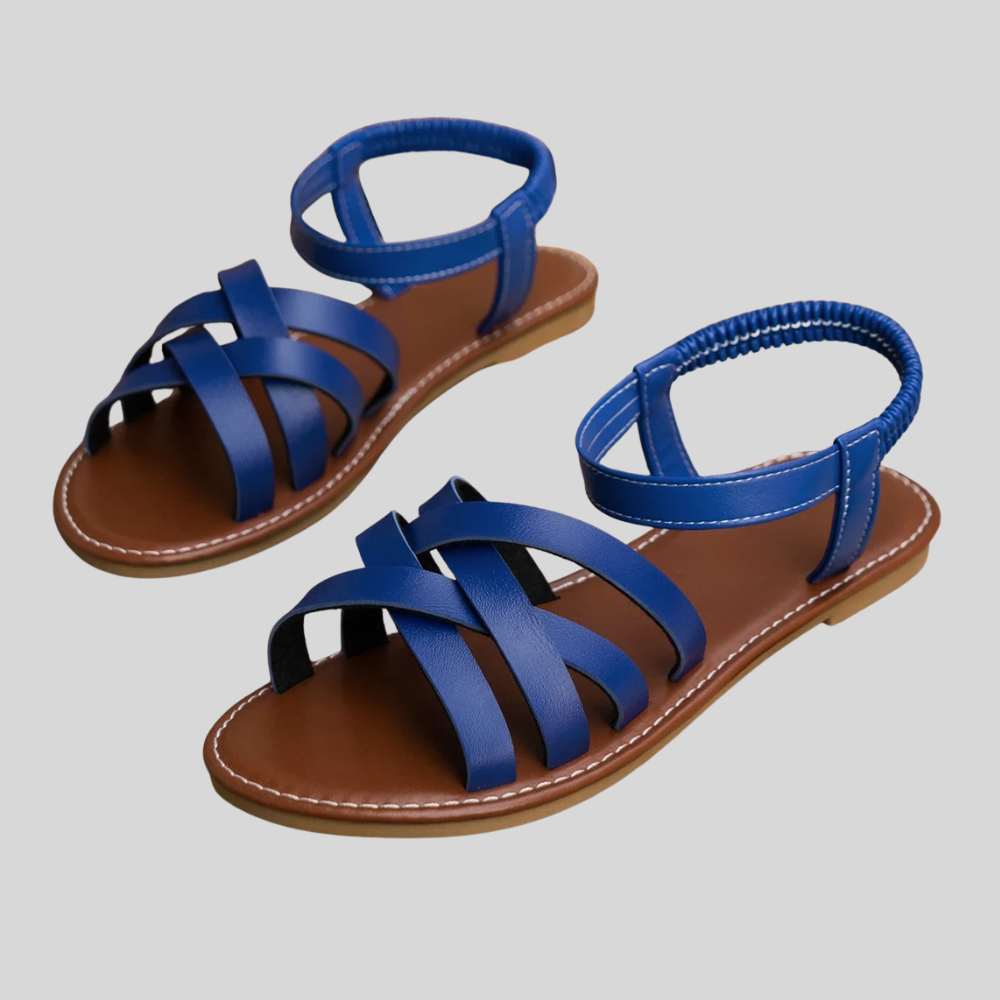 Brielle | Flat Sandals with Crisscross Straps