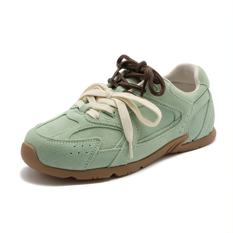 Brielle | Suede Lace Up Sneakers with Dual Laces