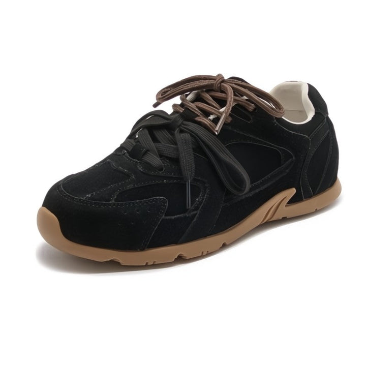 Brielle | Suede Lace Up Sneakers with Dual Laces