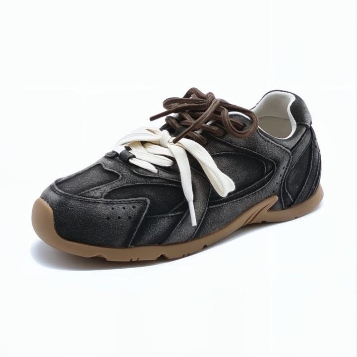 Brielle | Suede Lace Up Sneakers with Dual Laces