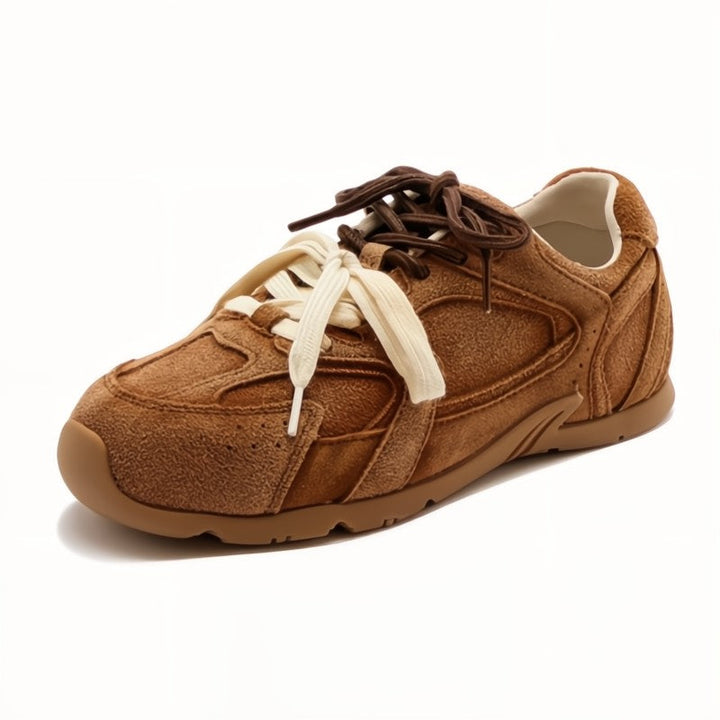Brielle | Suede Lace Up Sneakers with Dual Laces