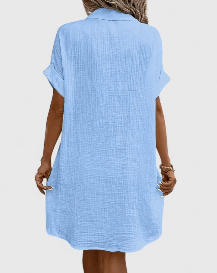 Briselle | Casual Shirt Dress with Button Front