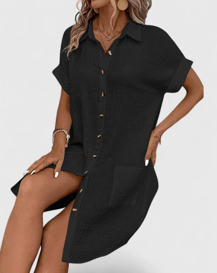 Briselle | Casual Shirt Dress with Button Front