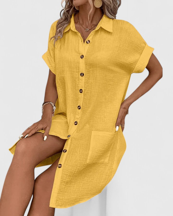 Briselle | Casual Shirt Dress with Button Front