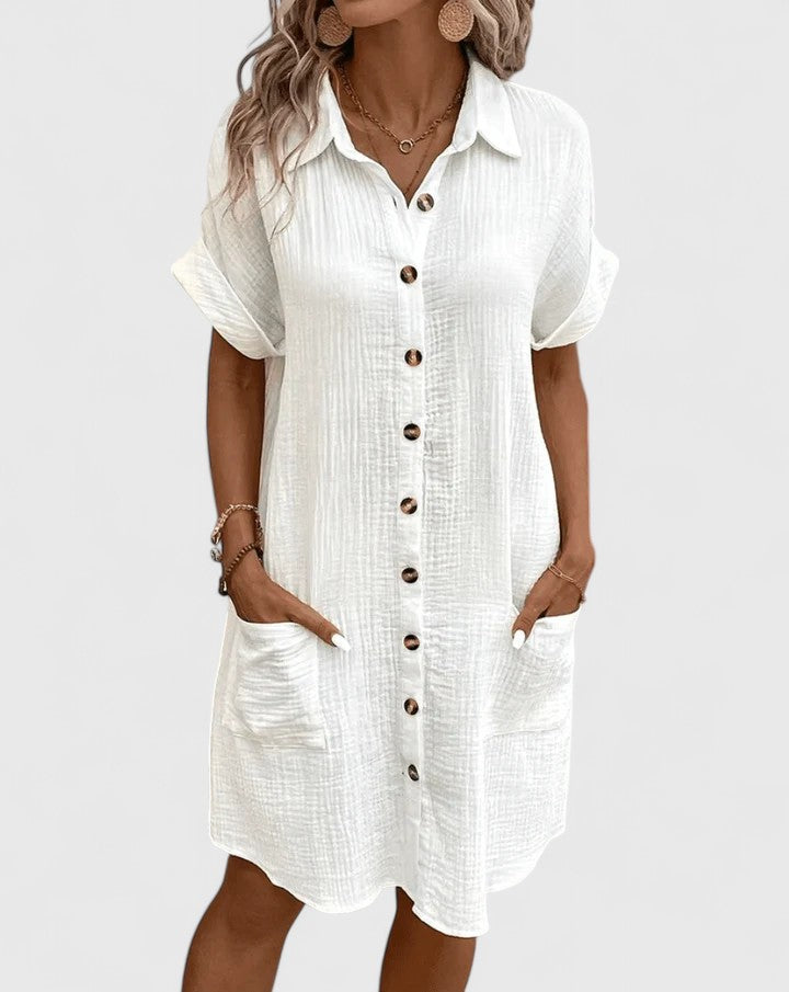 Briselle | Casual Shirt Dress with Button Front