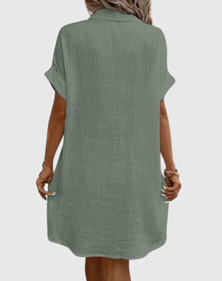 Briselle | Casual Shirt Dress with Button Front