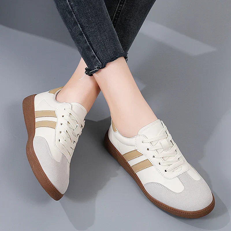 Brooke | Classic Low Top Sneakers with Stripe Detail