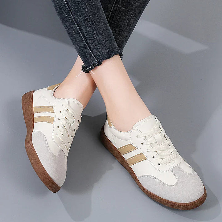 Brooke | Classic Low Top Sneakers with Stripe Detail