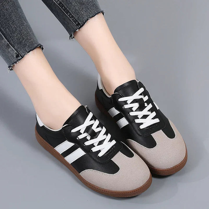 Brooke | Classic Low Top Sneakers with Stripe Detail