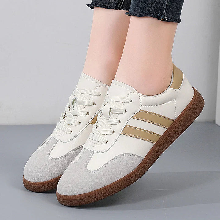 Brooke | Classic Low Top Sneakers with Stripe Detail