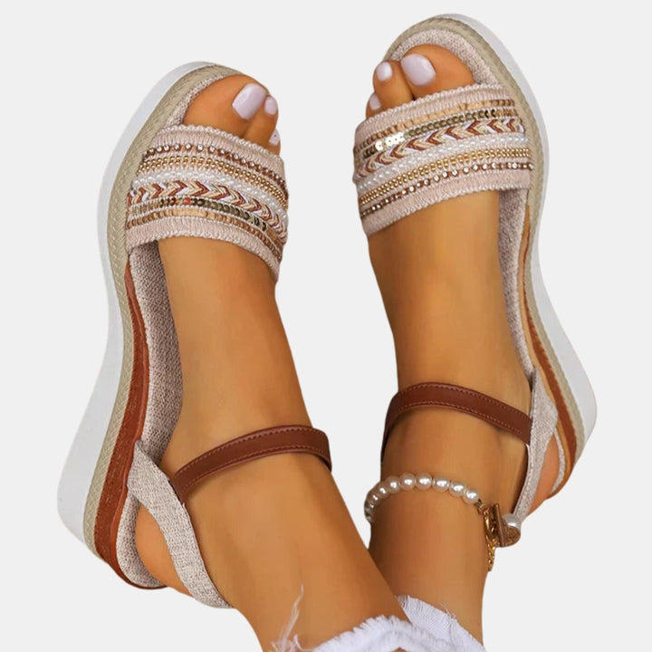 Buelahmae | Platform Sandals with Embellished Strap