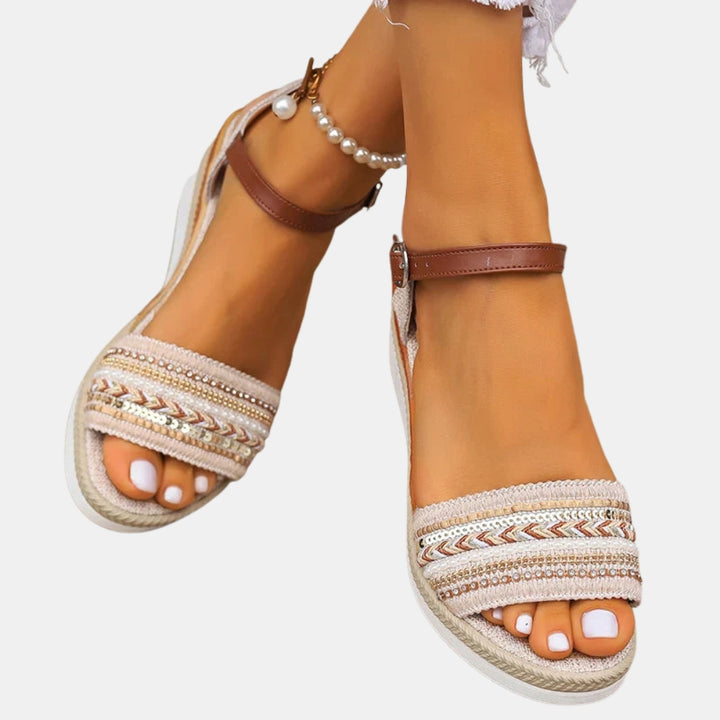 Buelahmae | Platform Sandals with Embellished Strap