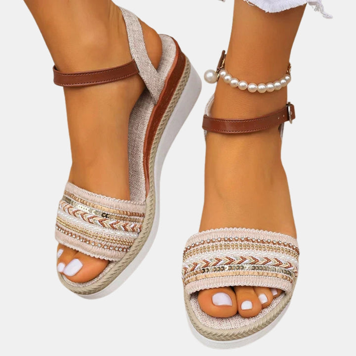 Buelahmae | Platform Sandals with Embellished Strap