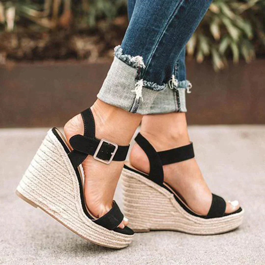 Calandra | Espadrille Wedge Sandals with Ankle Strap