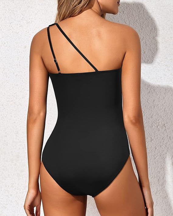 Carissa | One Shoulder Swimsuit with Ruched Waist