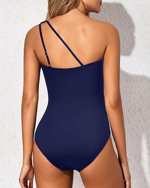 Carissa | One Shoulder Swimsuit with Ruched Waist
