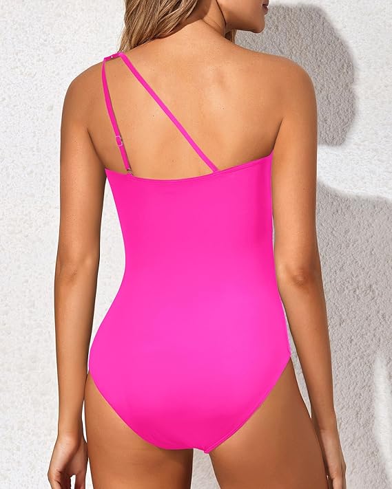 Carissa | One Shoulder Swimsuit with Ruched Waist