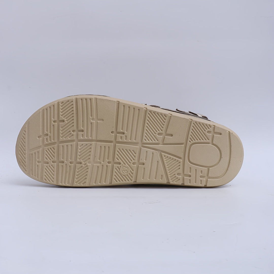 Celandine | Cross Strap Sandals with Buckle Detail