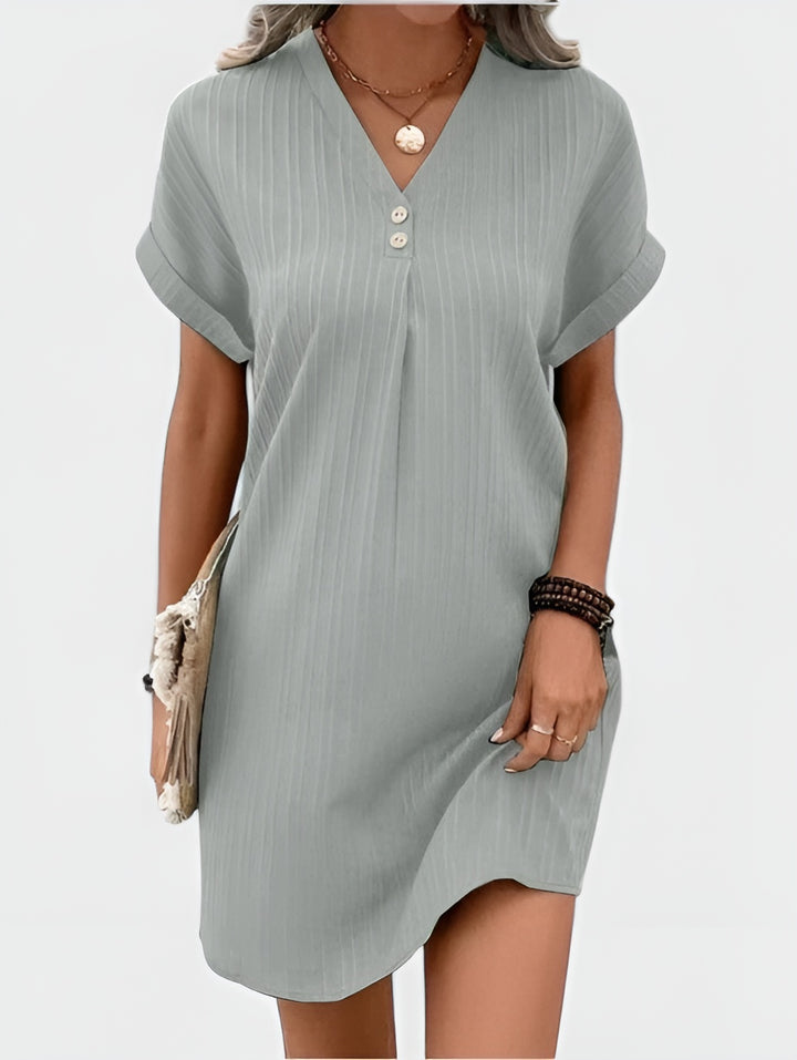 Celmora | Relaxed Button-Front Mini Dress