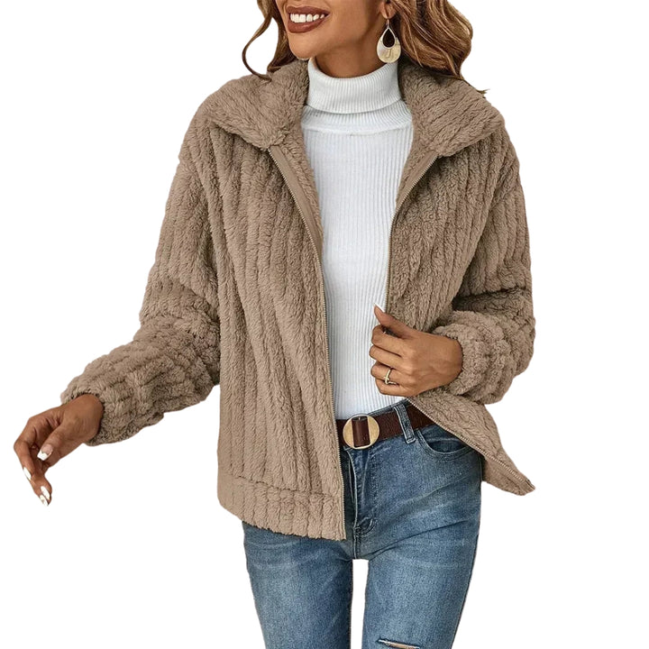 Chandler | Zip Front Fleece Jacket with Stand Collar
