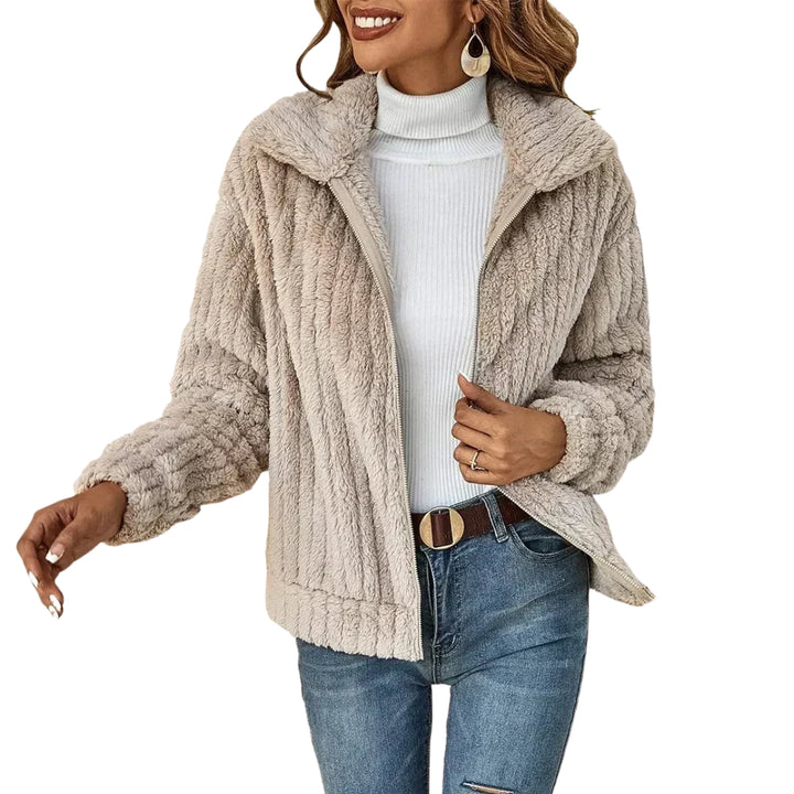 Chandler | Zip Front Fleece Jacket with Stand Collar